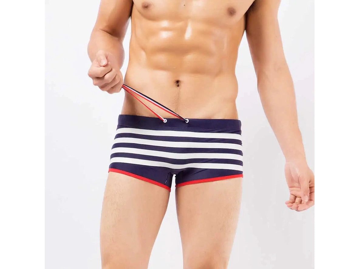 Gay Swim Trunks | SUPERBODY Hot Stripe Swim Trunks