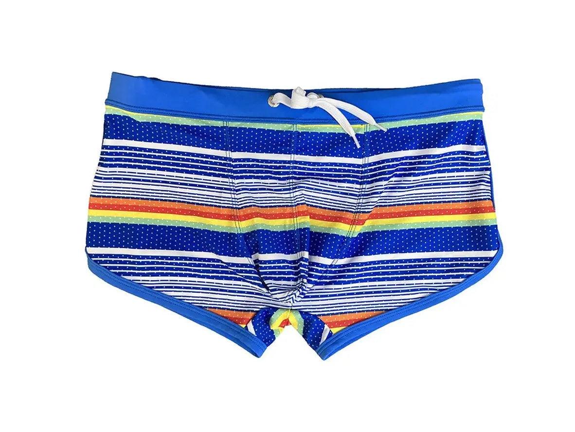 Gay Swim Trunks | Sexy Stripe Low-Rise Swim Trunks