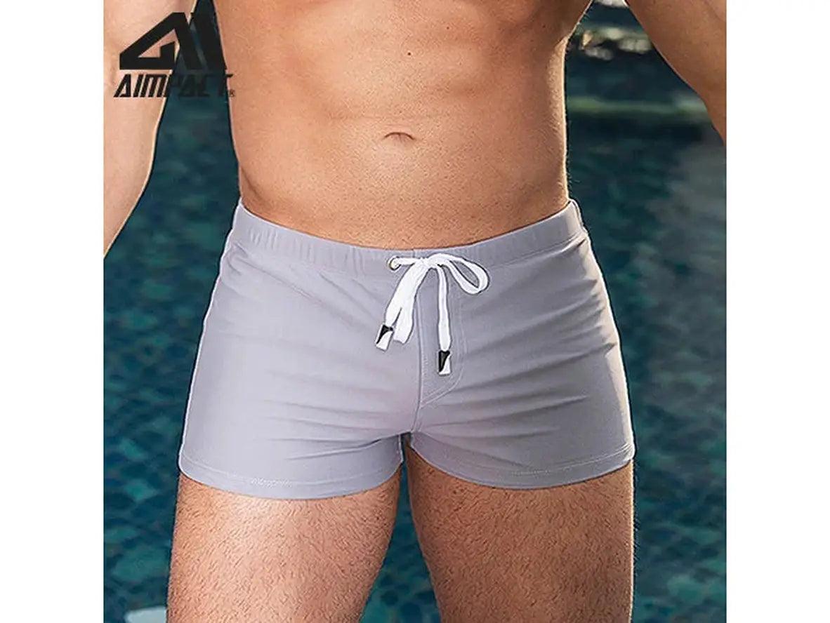 Gay Swim Trunks | Square Cut Leg Swim Trunks