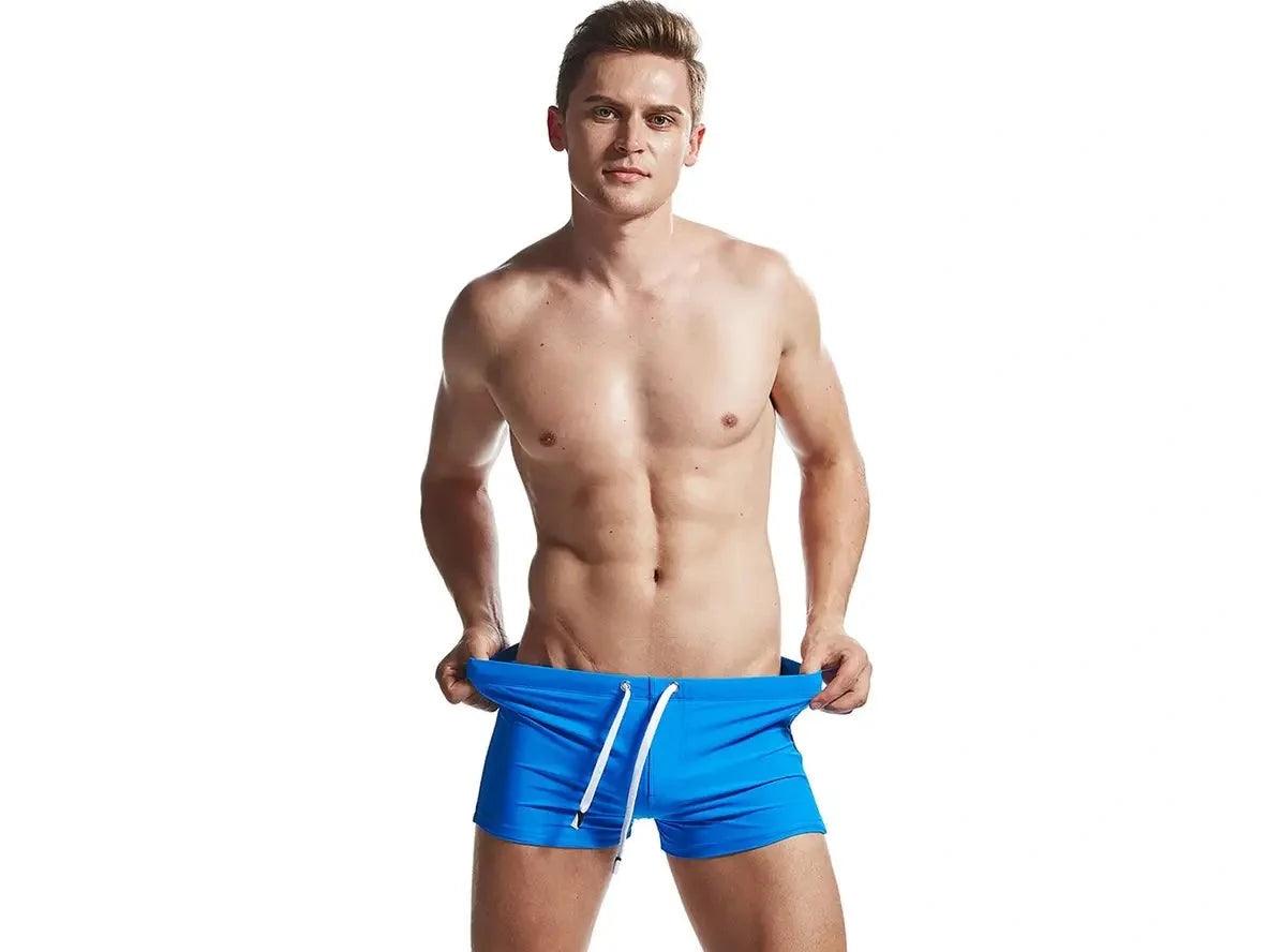 Gay Swim Trunks | Square Cut Leg Swim Trunks