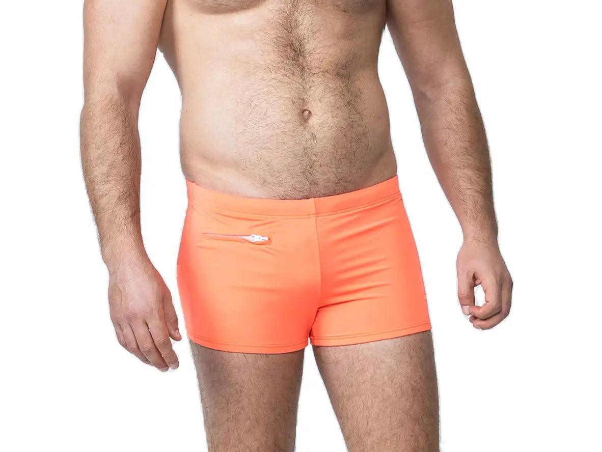 Gay Swim Trunks | TADDLEE Swimwear Solid Square Cut Trunks