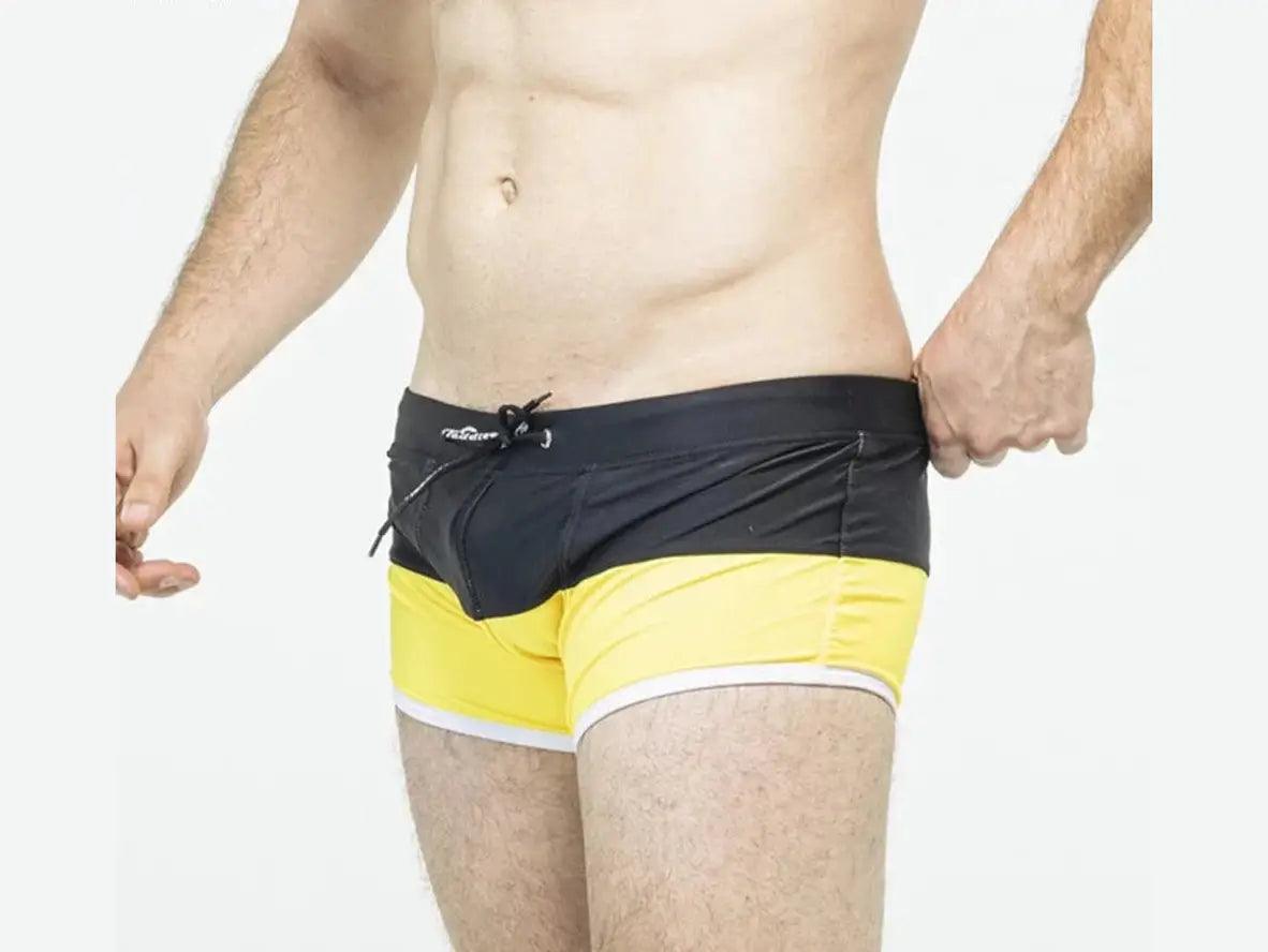 Gay Swim Trunks | TADDLEE Swimwear Square Contrast Trunks