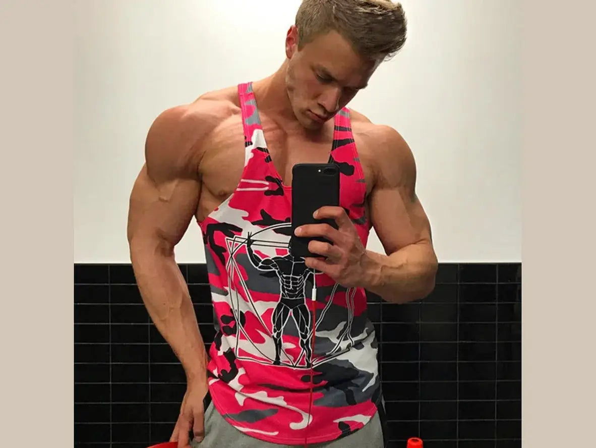 Gay Tank Tops | Camouflage Gym Training Tank Tops