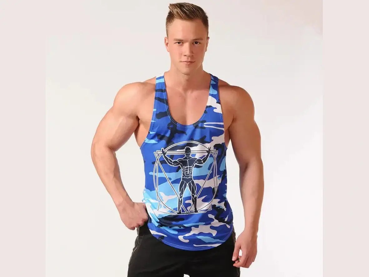 Gay Tank Tops | Camouflage Gym Training Tank Tops
