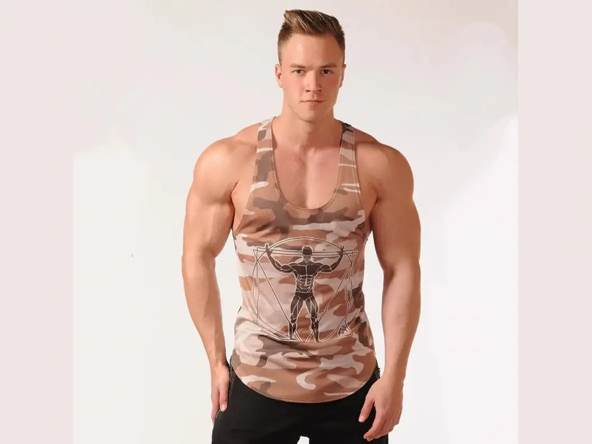 Gay Tank Tops | Camouflage Gym Training Tank Tops