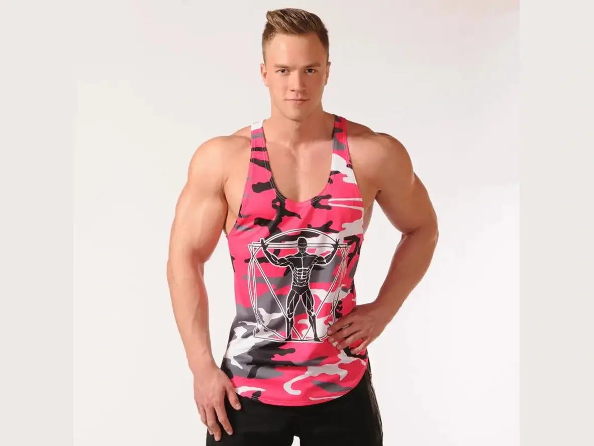 Gay Tank Tops | Camouflage Gym Training Tank Tops