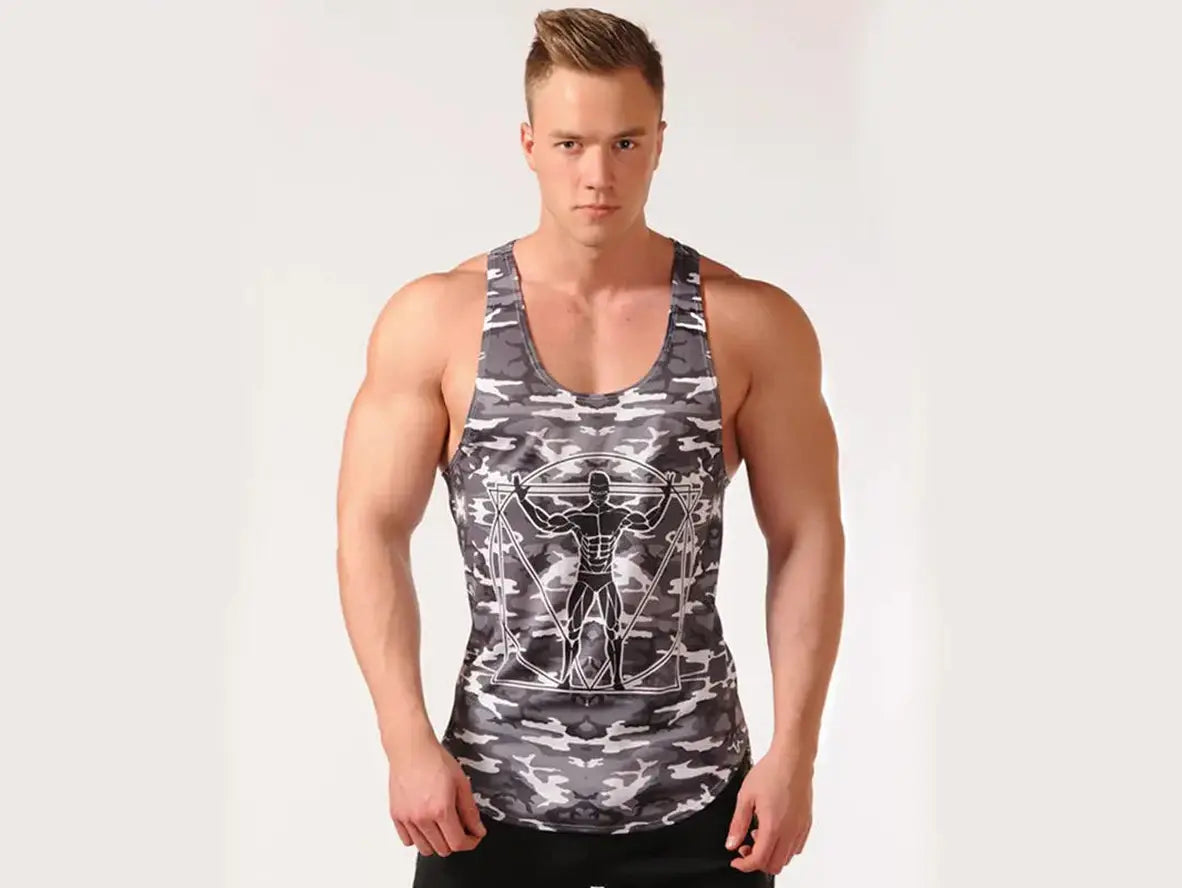 Gay Tank Tops | Camouflage Gym Training Tank Tops