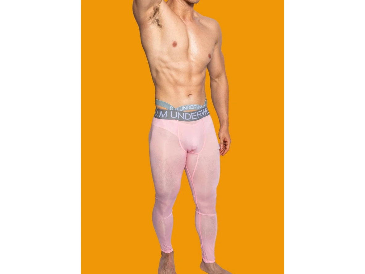 Gay Thermal Underwear | D.M Transparent Sexy Tight Long Johns