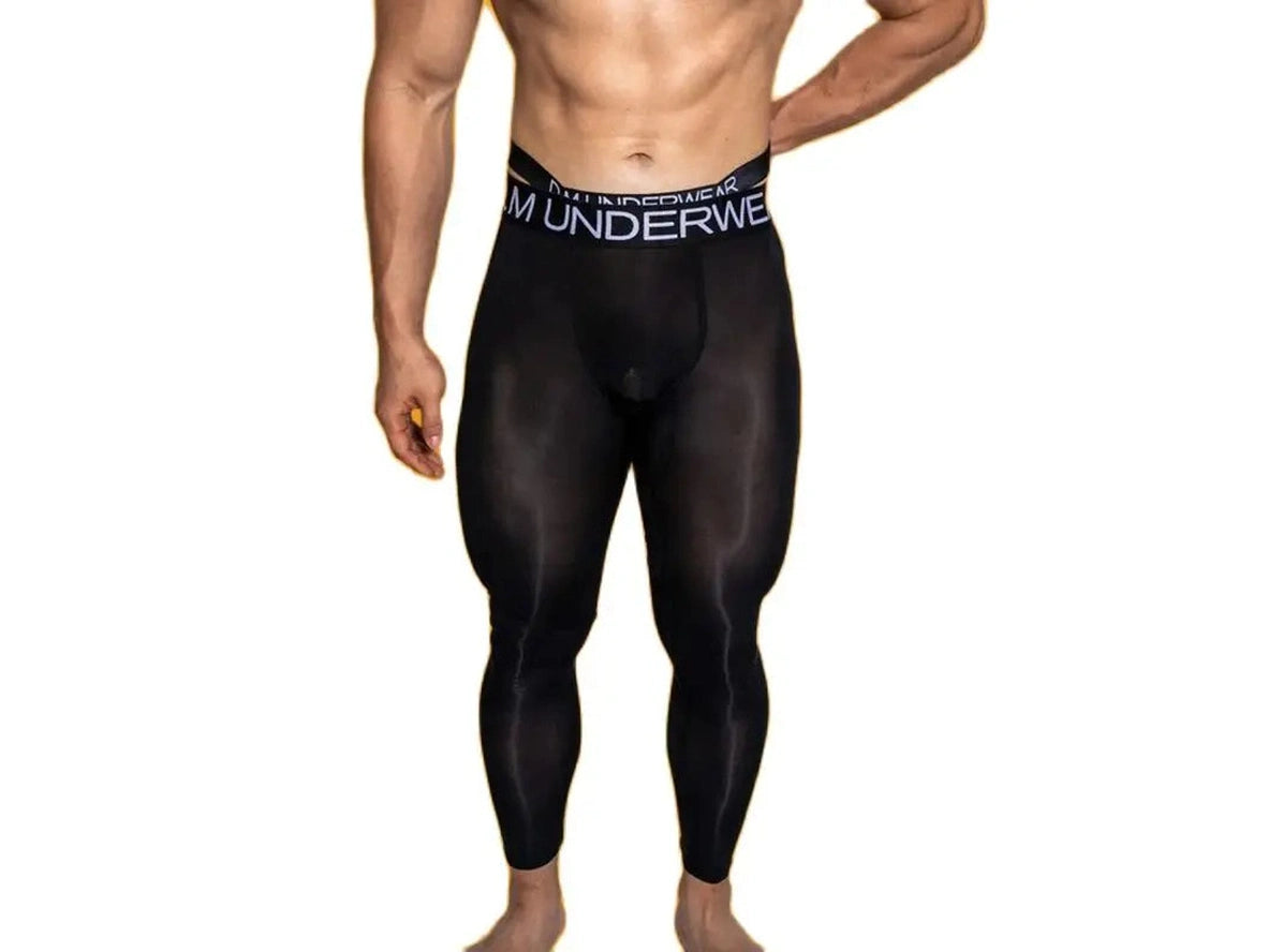 Gay Thermal Underwear | D.M Transparent Sexy Tight Long Johns
