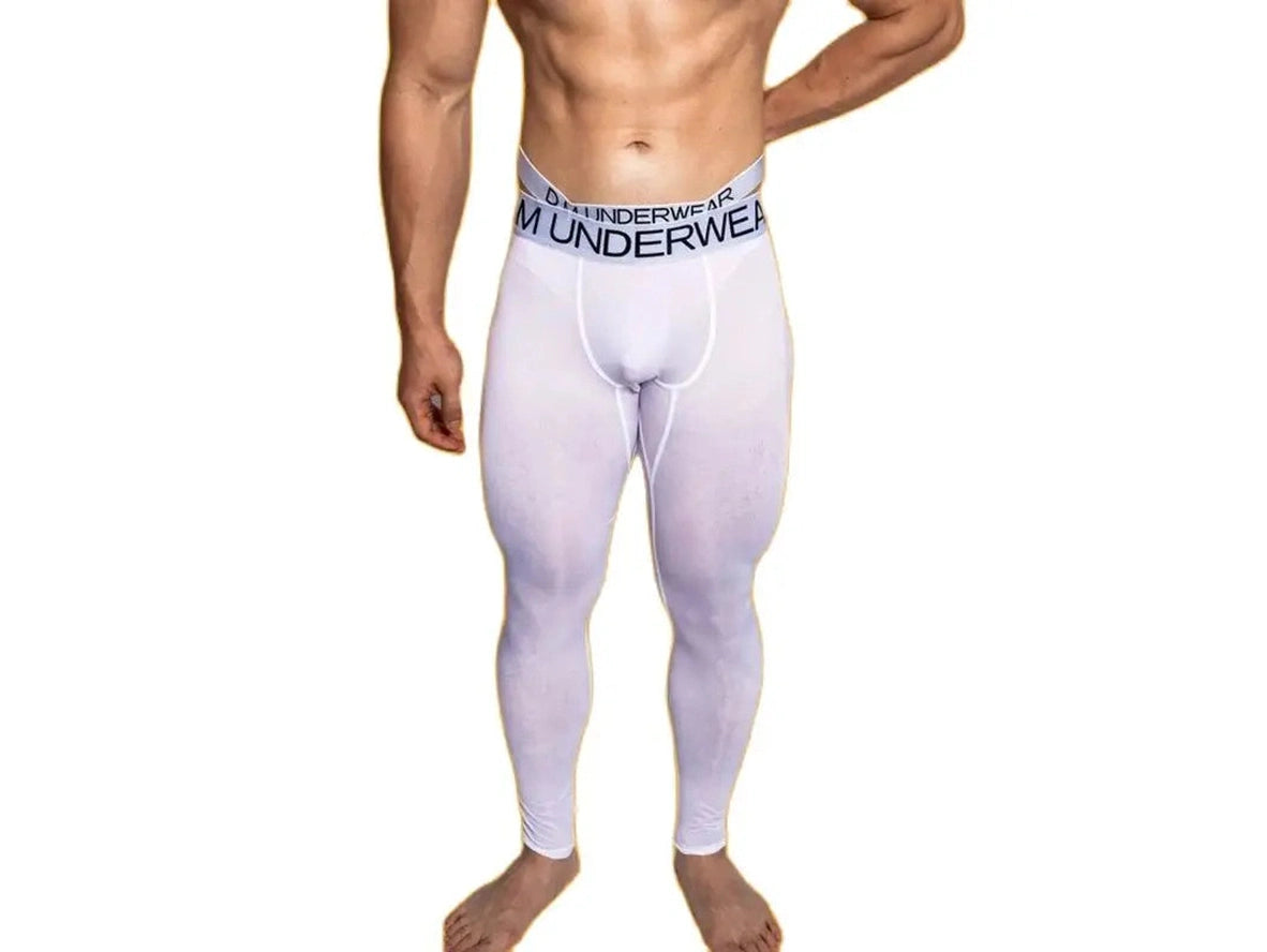 Gay Thermal Underwear | D.M Transparent Sexy Tight Long Johns