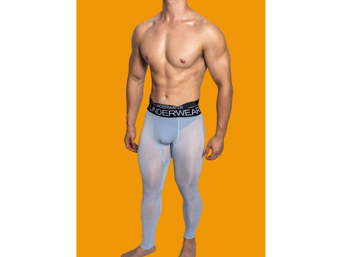 Gay Thermal Underwear | D.M Transparent Sexy Tight Long Johns