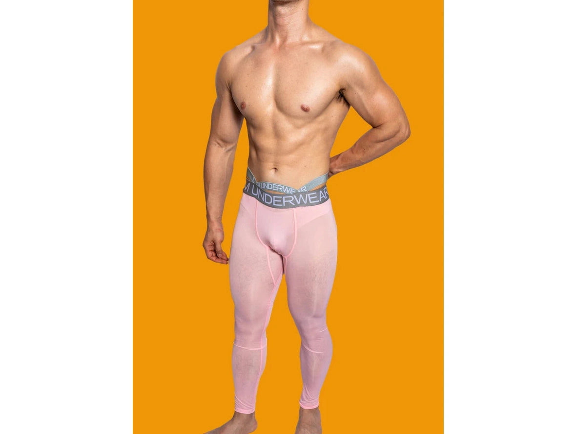 Gay Thermal Underwear | D.M Transparent Sexy Tight Long Johns