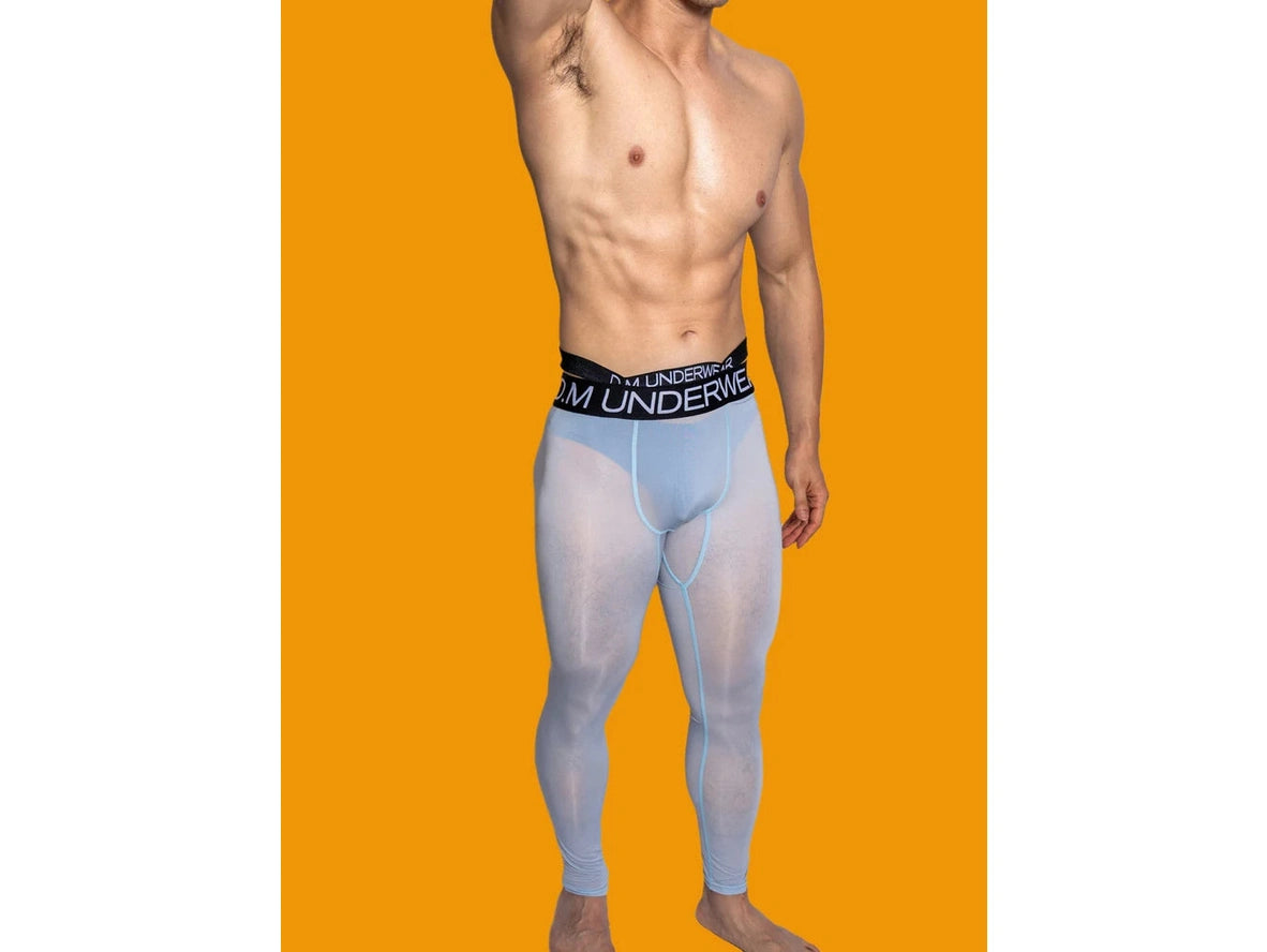 Gay Thermal Underwear | D.M Transparent Sexy Tight Long Johns