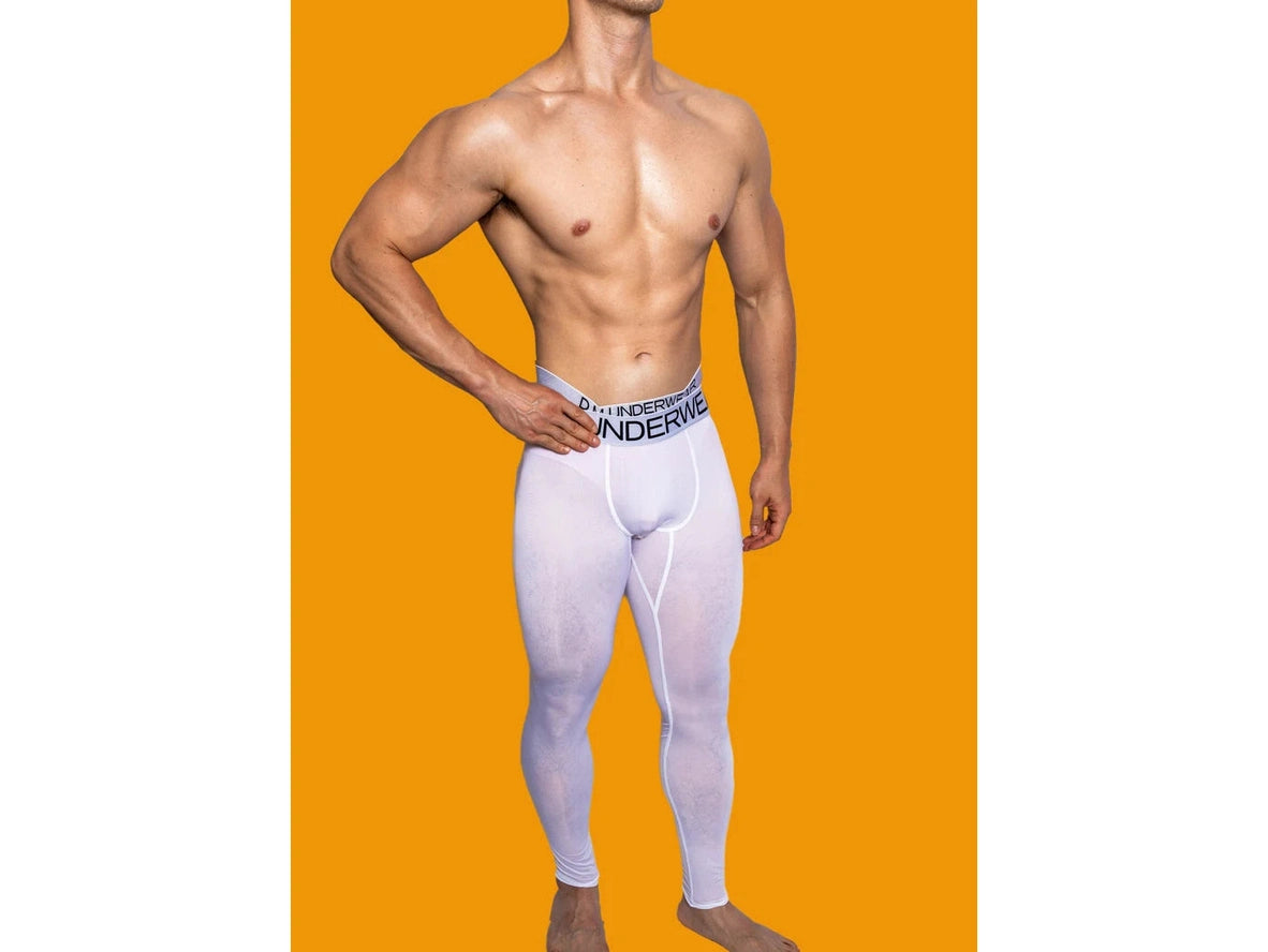 Gay Thermal Underwear | D.M Transparent Sexy Tight Long Johns