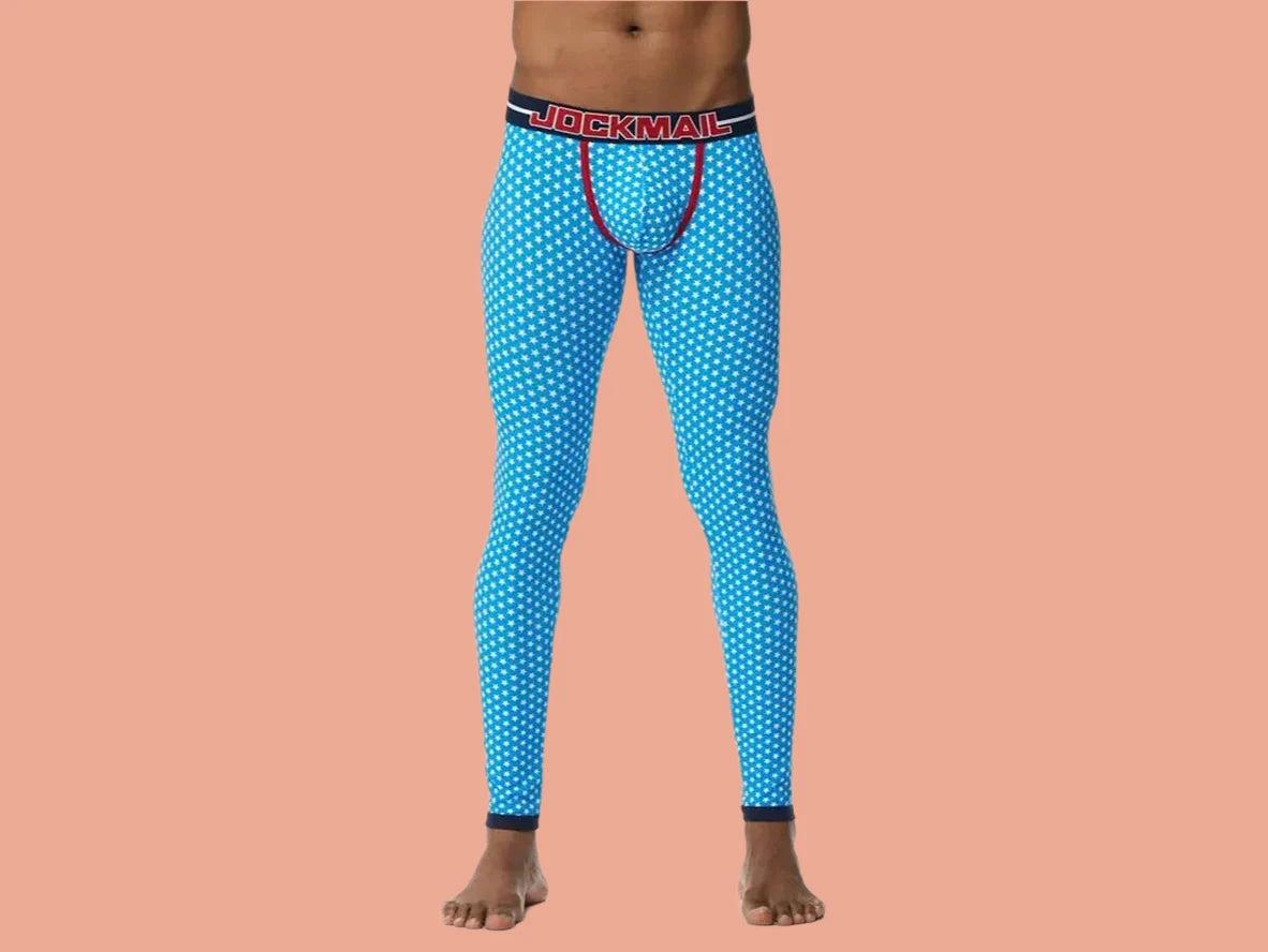 Gay Thermal Underwear | JOCKMAIL Blue Star Long Johns