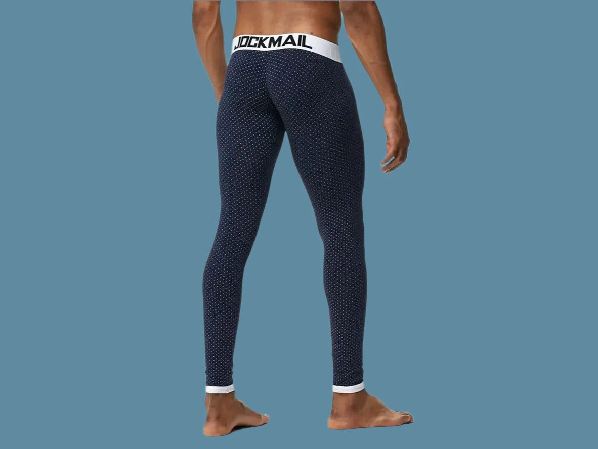 Gay Thermal Underwear | JOCKMAIL Navy Long Johns