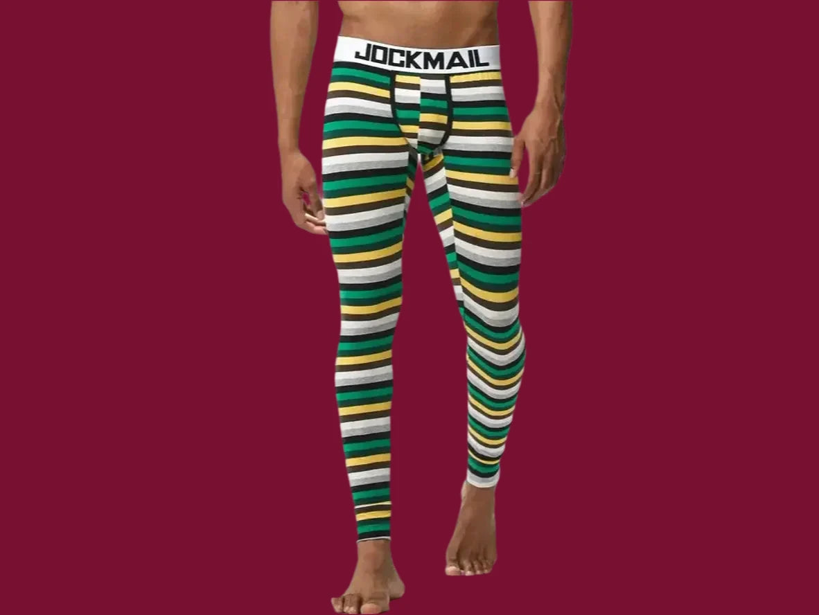 Gay Loungewear | JOCKMAIL Underwear Yellow Stripe Thermals