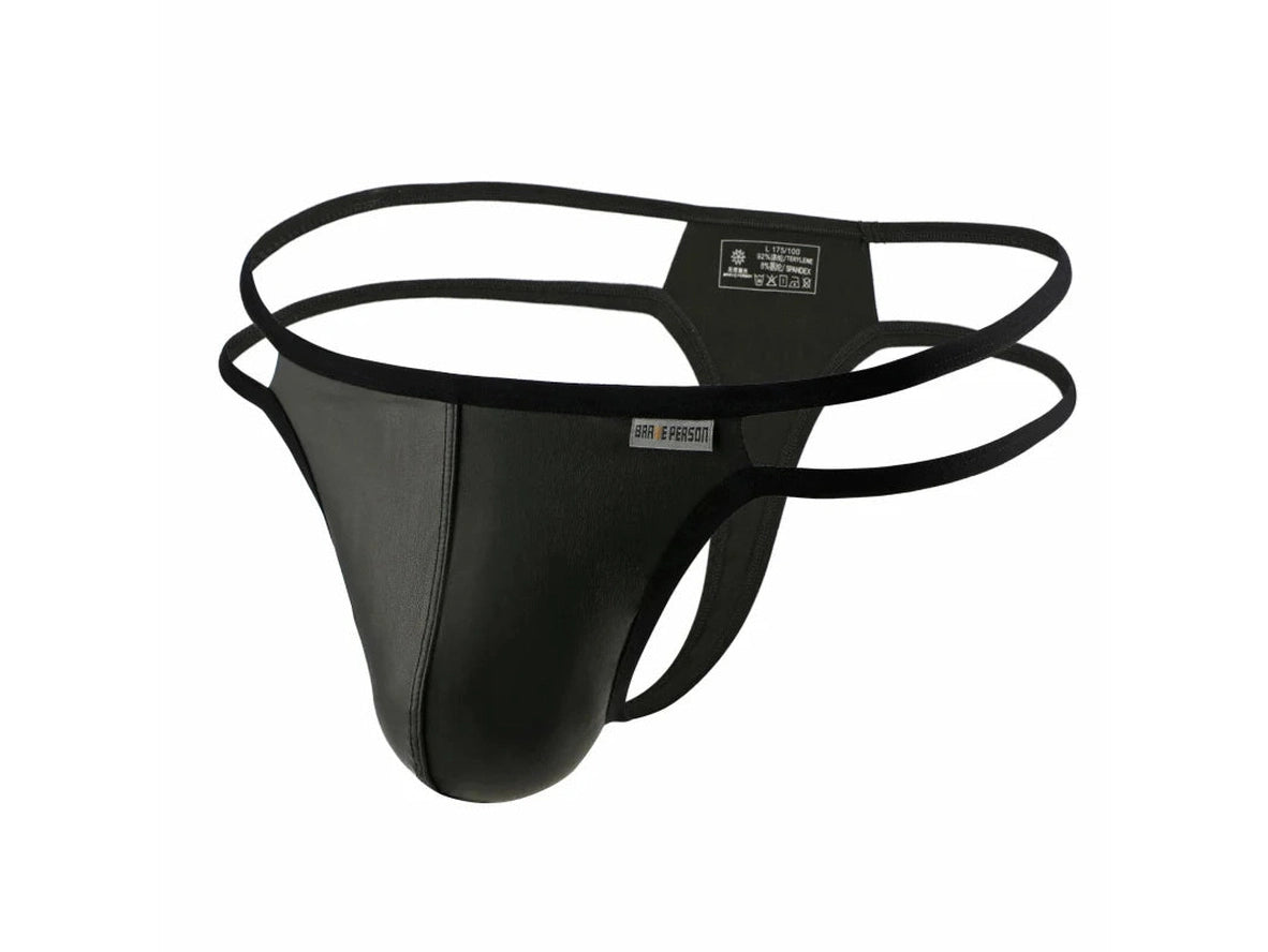 Gay Thongs | BRAVE PERSON Faux Leather Thongs