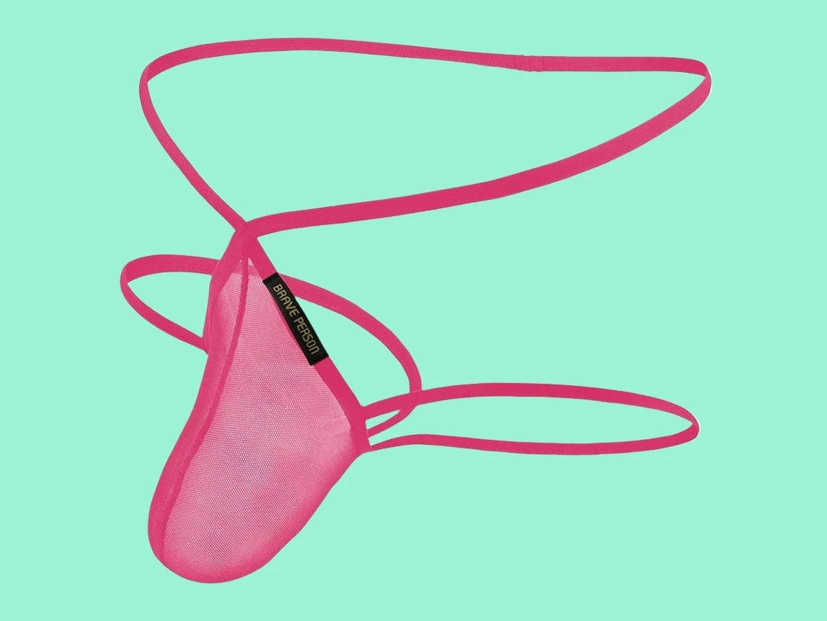 Gay Thongs | BRAVE PERSON Mesh Pure Color Double G-String