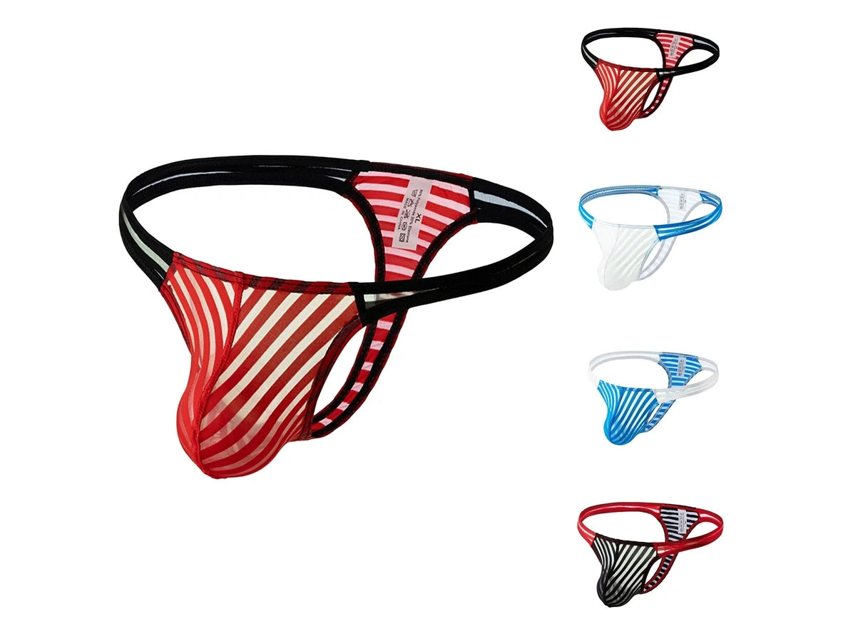 Gay Thongs | Color Blocked Translucent Thong