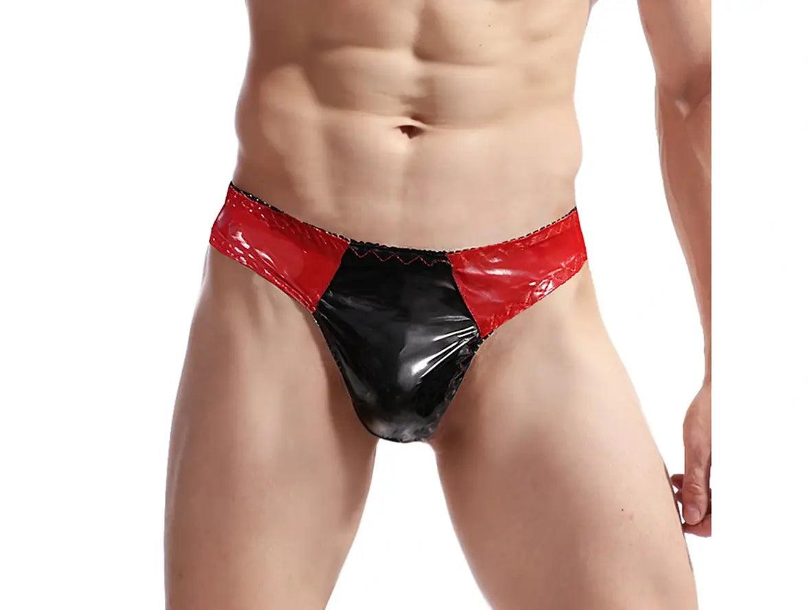 Gay Thongs | Faux Leather Wrestling Thongs