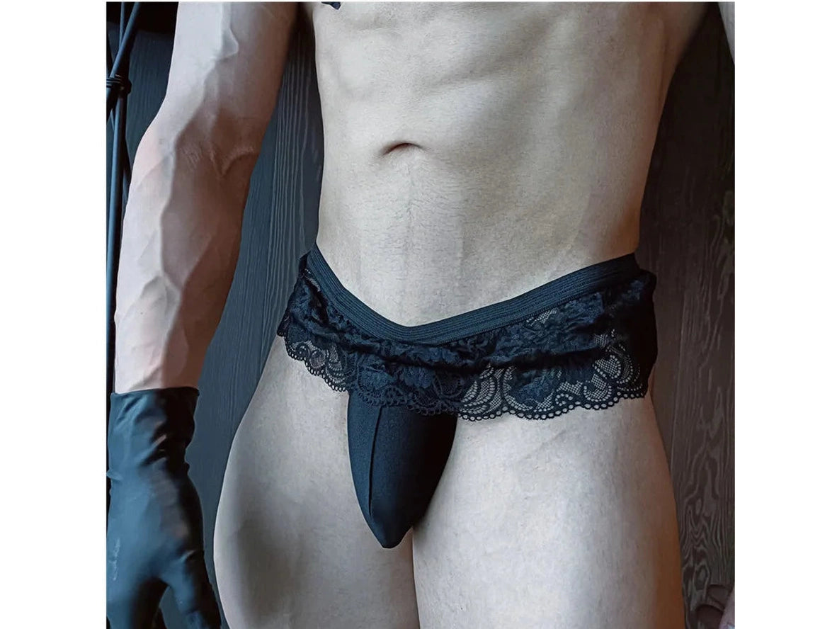 Gay Thongs | Sexy Black Lace Thongs