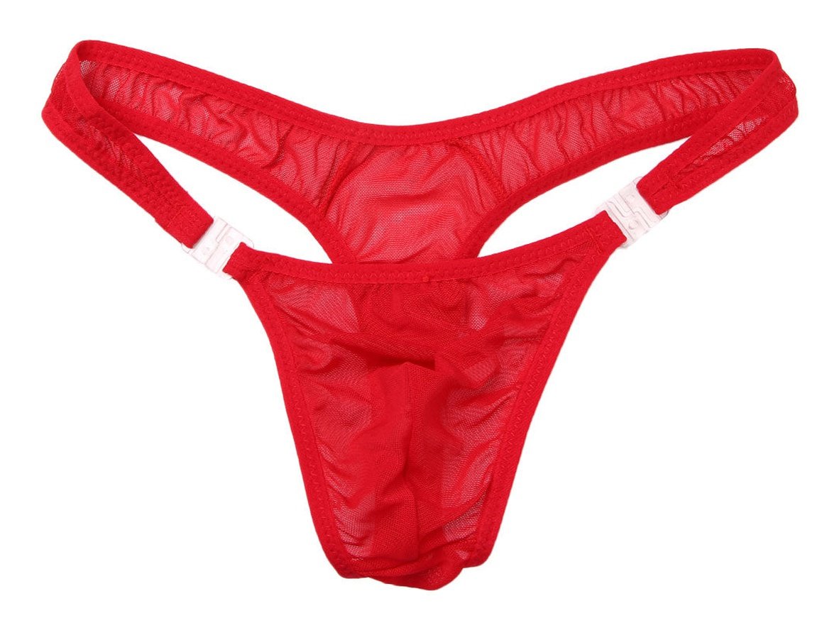 Gay Thongs | Sexy Transparent Snap On Thongs