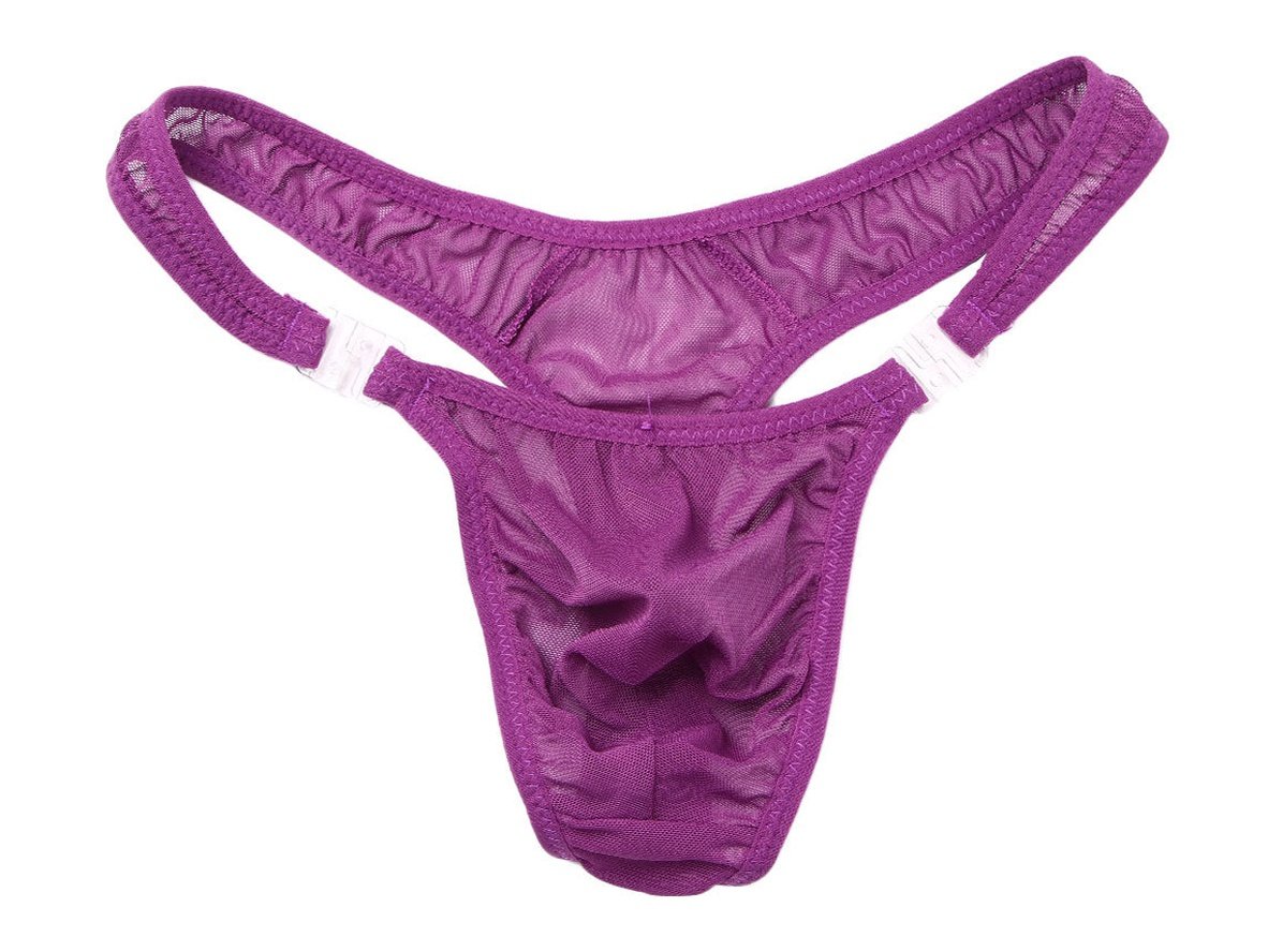 Gay Thongs | Sexy Transparent Snap On Thongs