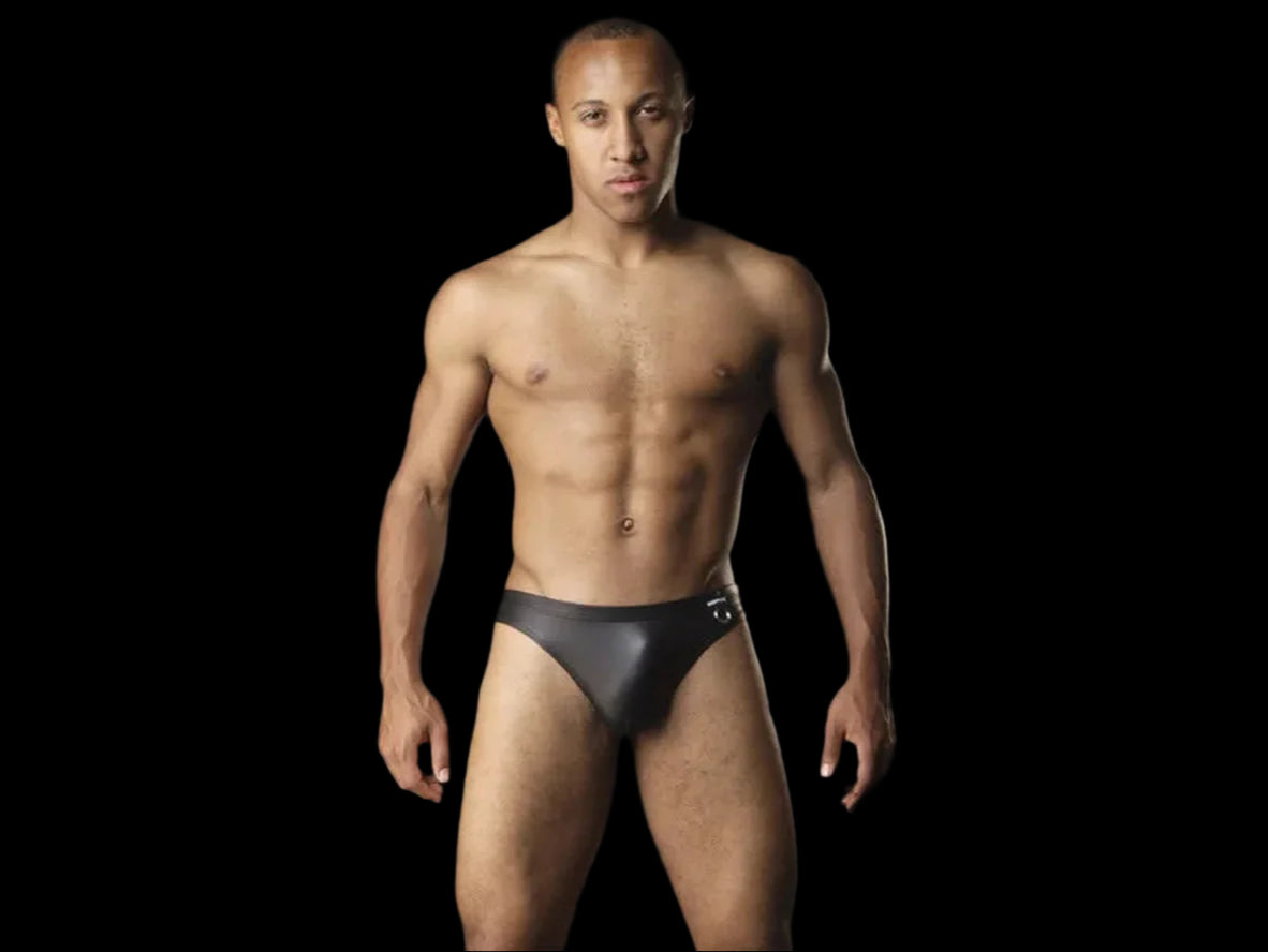 Gay Thongs | Soft Low Rise Faux Leather Thongs