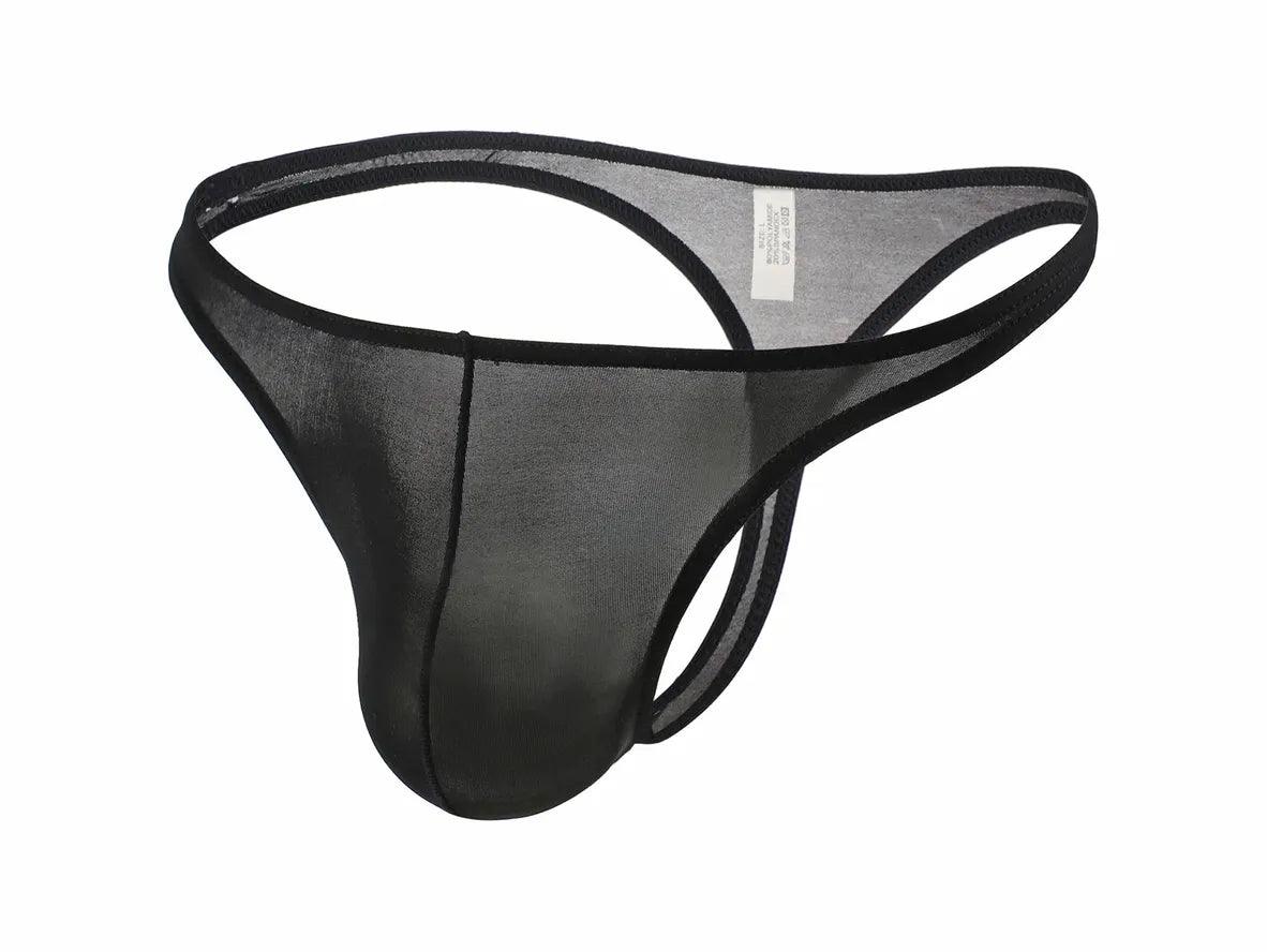 Gay Thongs | Transparent Low-Rise Ice Silk Underwear Thongs