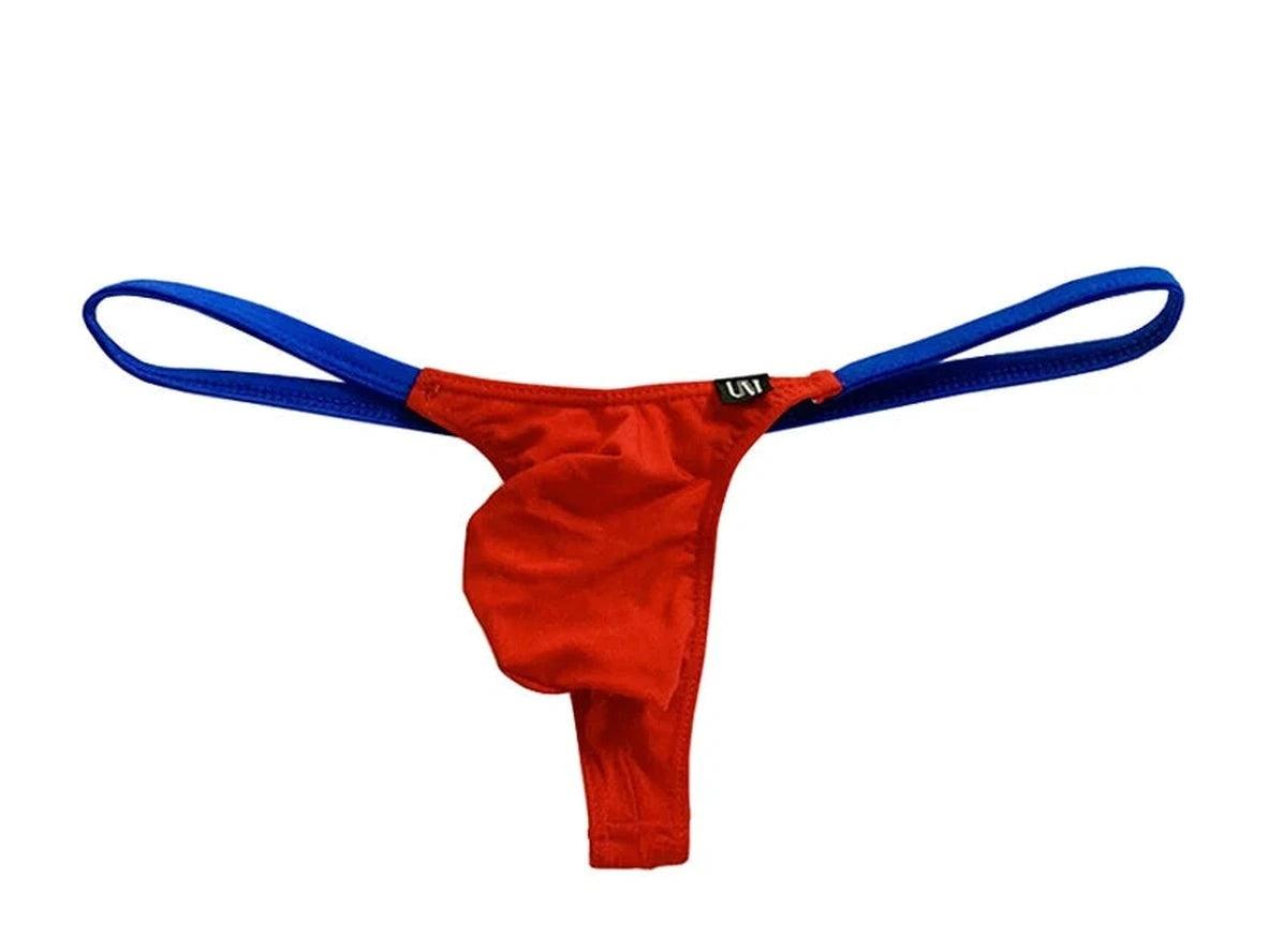 Gay Thongs | UNDER MOON Contrast Color Pouch Thongs