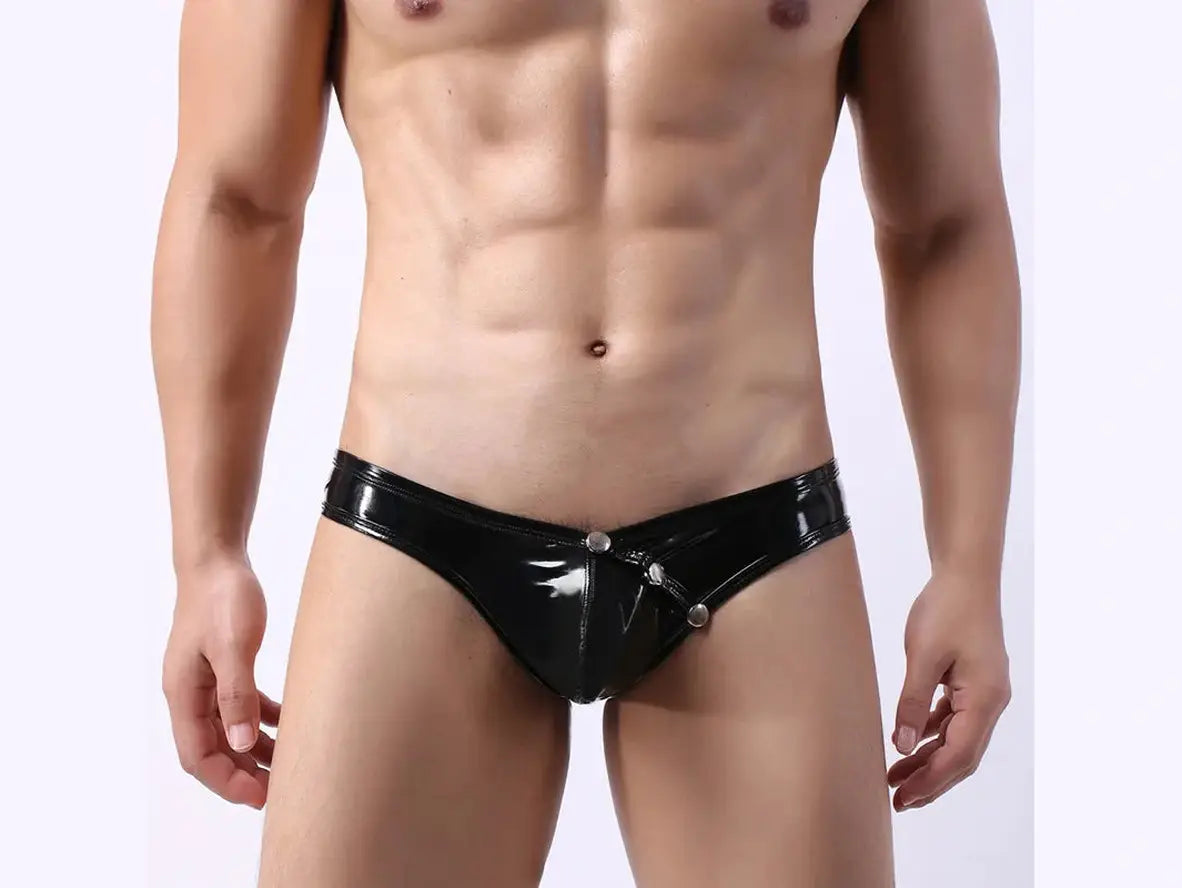 Gay Briefs | CIOKICX Underwear Faux Leather Briefs