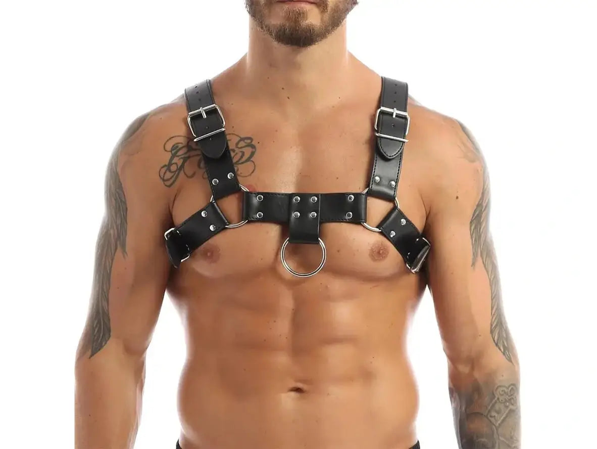 Gay Harness | Sexy Faux Leather Harness Adjustable Buckle Straps