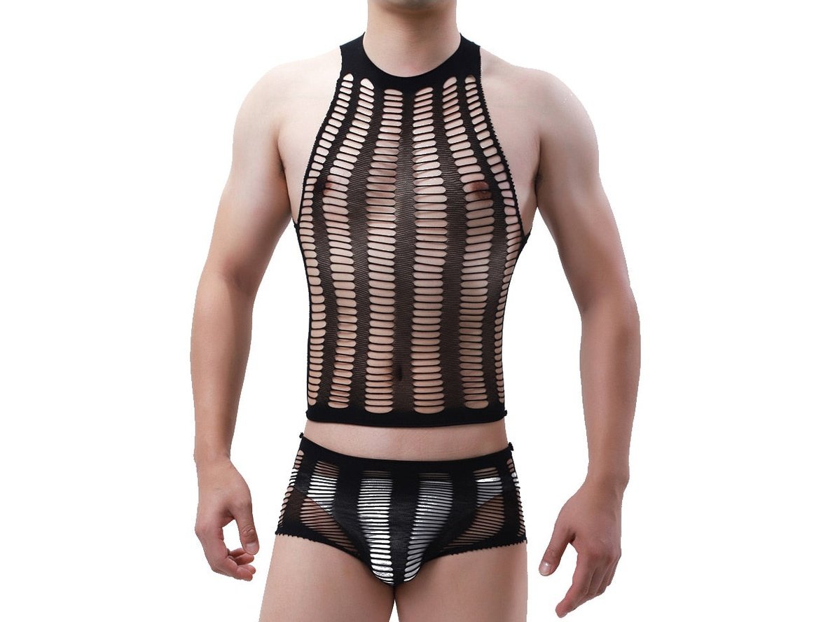 Gay Lingerie | Sexy Fishnet Lounge Bodysuit