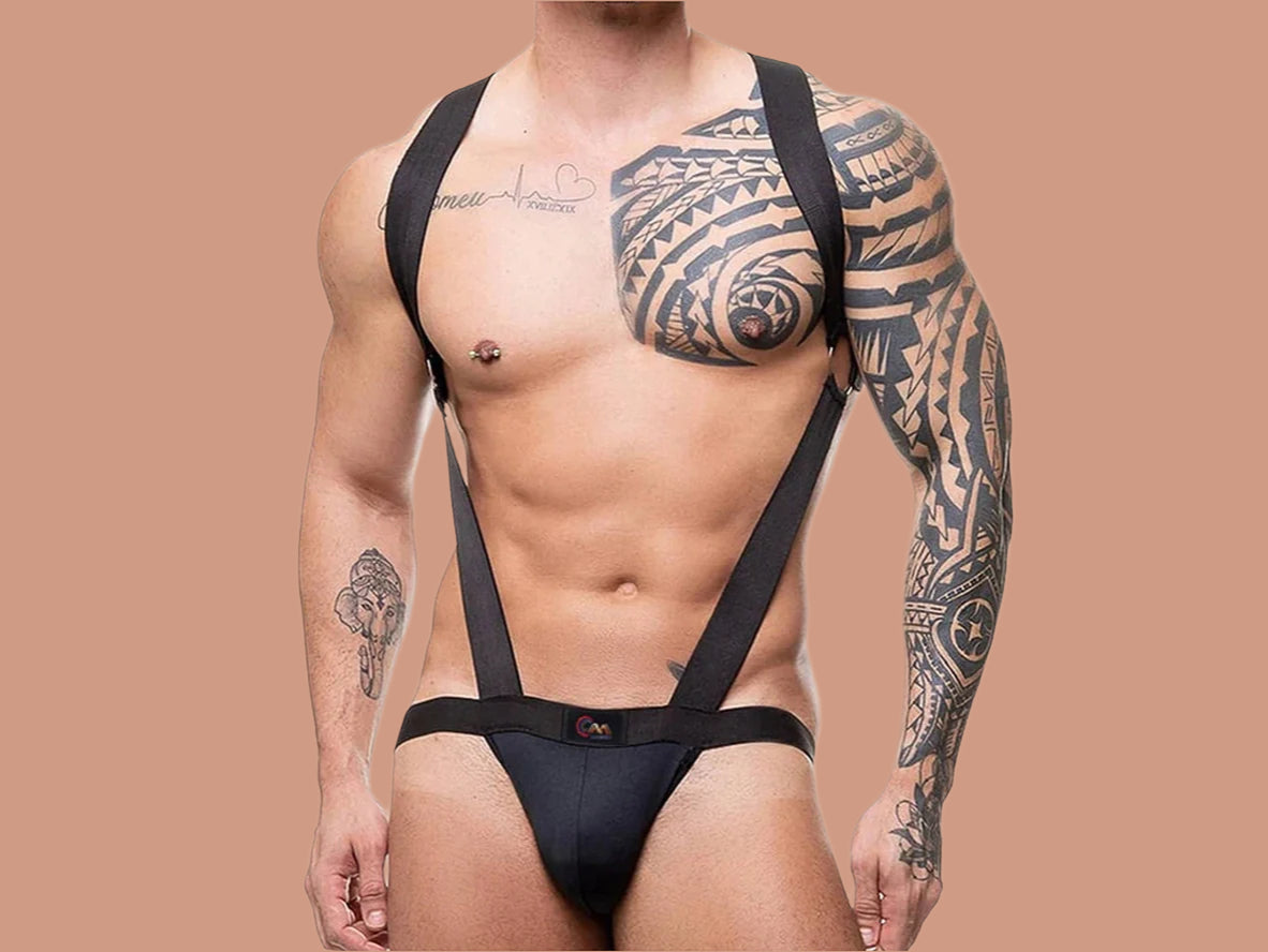 Gay Harness | CLEVER-MENMODE Suspender Strap Jockstrap Harness