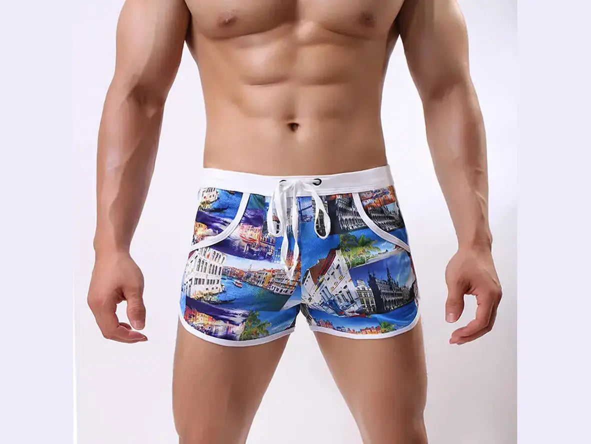 Gay Swim Shorts | Sexy Print Quick-Drying Swim Shorts