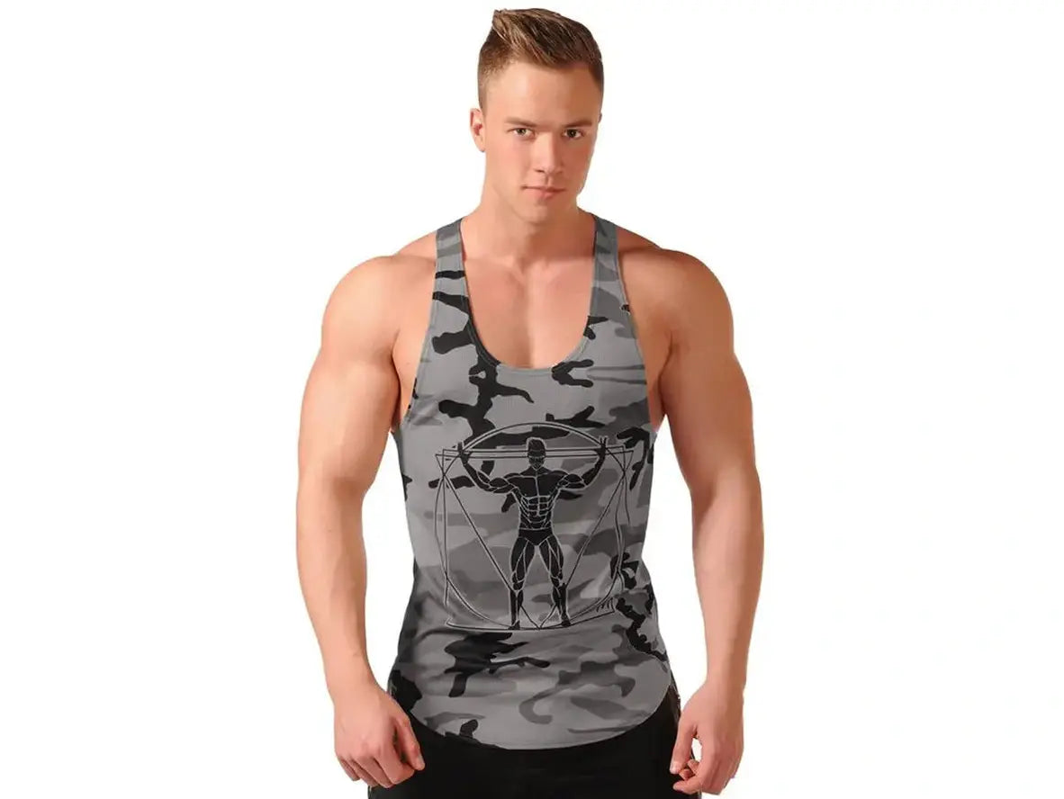 Gay Tank Tops | Camouflage Gym Training Tank Tops