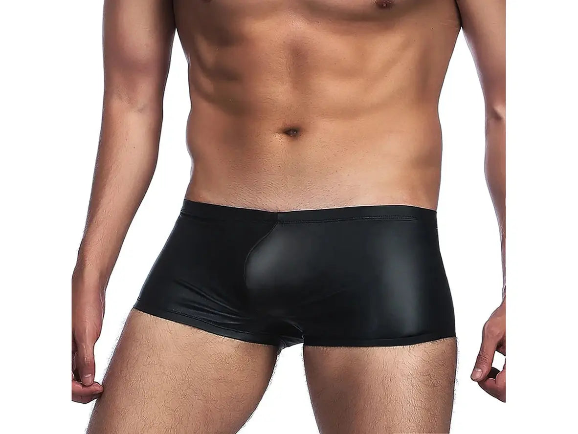 Gay Boxer Briefs | Clubwear Faux Leather Boxer Briefs