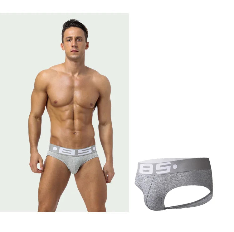 Gay Jock Briefs | ORLVS Cotton Open Butt Jock Briefs