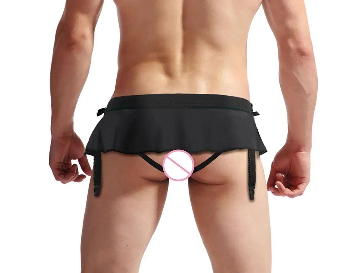 Midnight Tempt – Gay Lingerie Thong Skirt