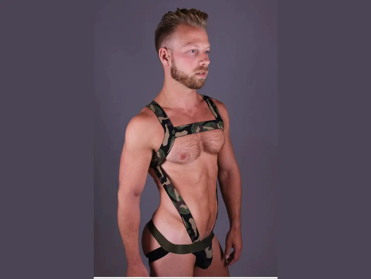 Gay Harness | Clubwear Circuit Party Camouflage Harness