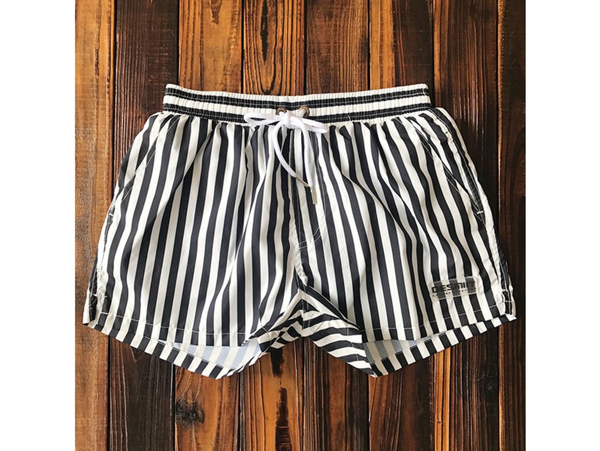 Gay Swim Shorts | DESMIIT Swimwear Lined Stripe Swim Shorts