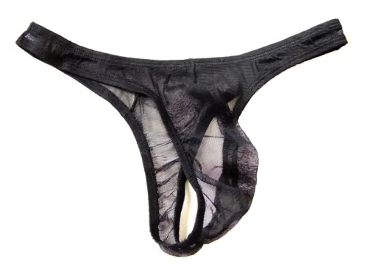 Gay Thongs | Low-Rise Transparent Mesh Underwear Thongs