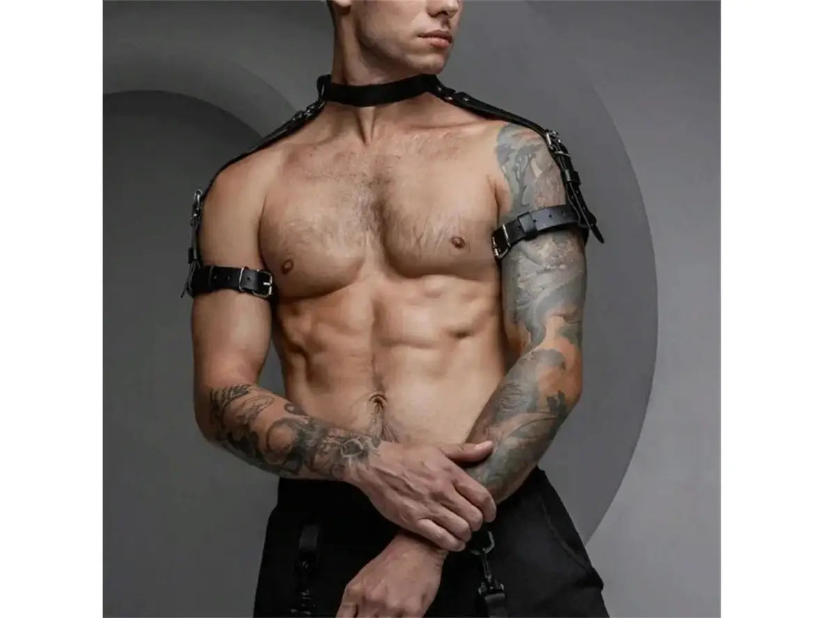 Gay Harness | Faux Leather Neck Shoulder Harness