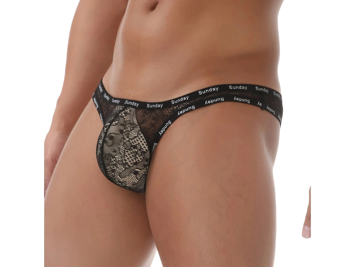 Sheer Bliss – Transparent Lace Gay Briefs