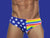 Gay Swim Briefs | Rainbow Stars Pride Pushup Pad Swim Briefs
