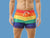 Gay Swim Shorts | CLEVER-MENMODE Rainbow Mesh See Through Shorts