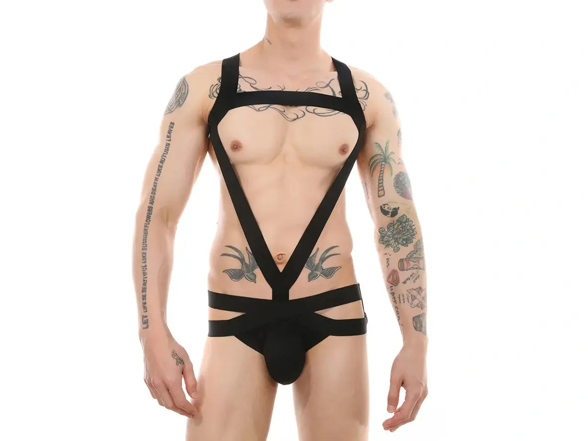 Gay Harness | CLEVER-MENMODE Backless Sexy Bodysuit