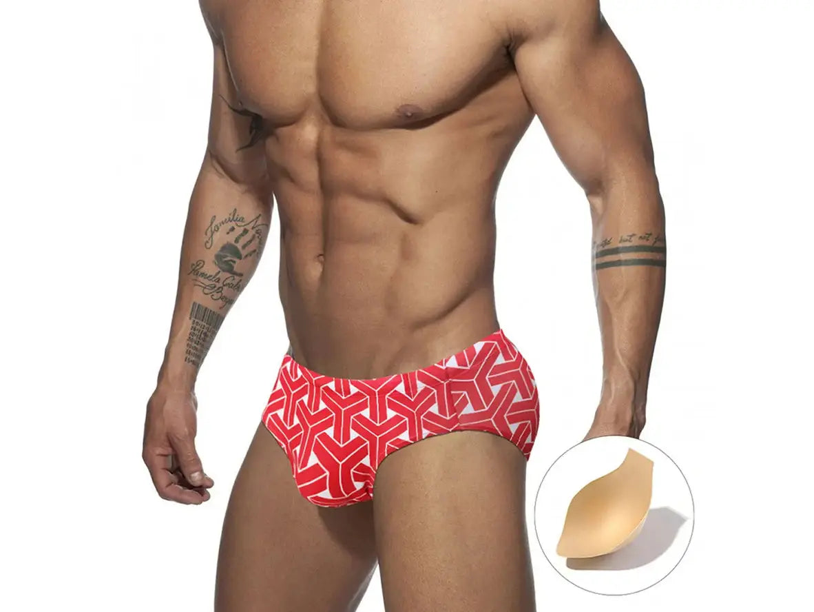 Gay Swim Briefs | UXH Swimwear Sexy Pushup Pad Swim Briefs