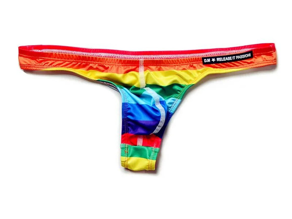 Gay Swim Thongs | DESMIIT Swimwear Rainbow Swim Thongs